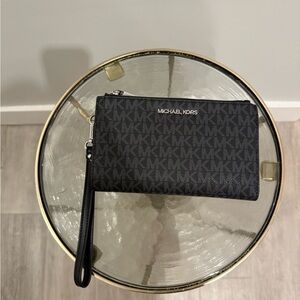 Michael Kors Black Monogram Wristlet